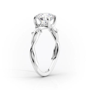 The Twig Set With A 2.5 Carat Radiant Moissanite