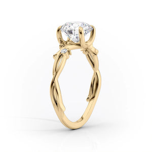 The Twig Set With A 1 Carat Radiant Lab Diamond