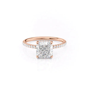 The Low Profile Kamellie Set With A 2.5 Carat Cushion Moissanite