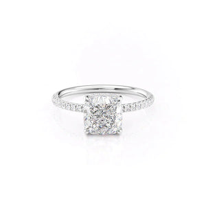 The Low Profile Kamellie Set With A 3 Carat Cushion Lab Diamond