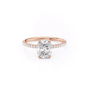 The Low Profile Kamellie Set With A 1.5 Carat Elongated Cushion Moissanite