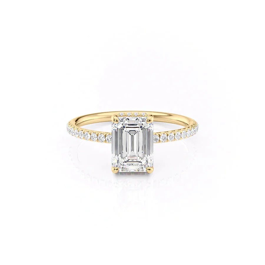 The Low Profile Kamellie Set With A 3.5 Carat Emerald Moissanite