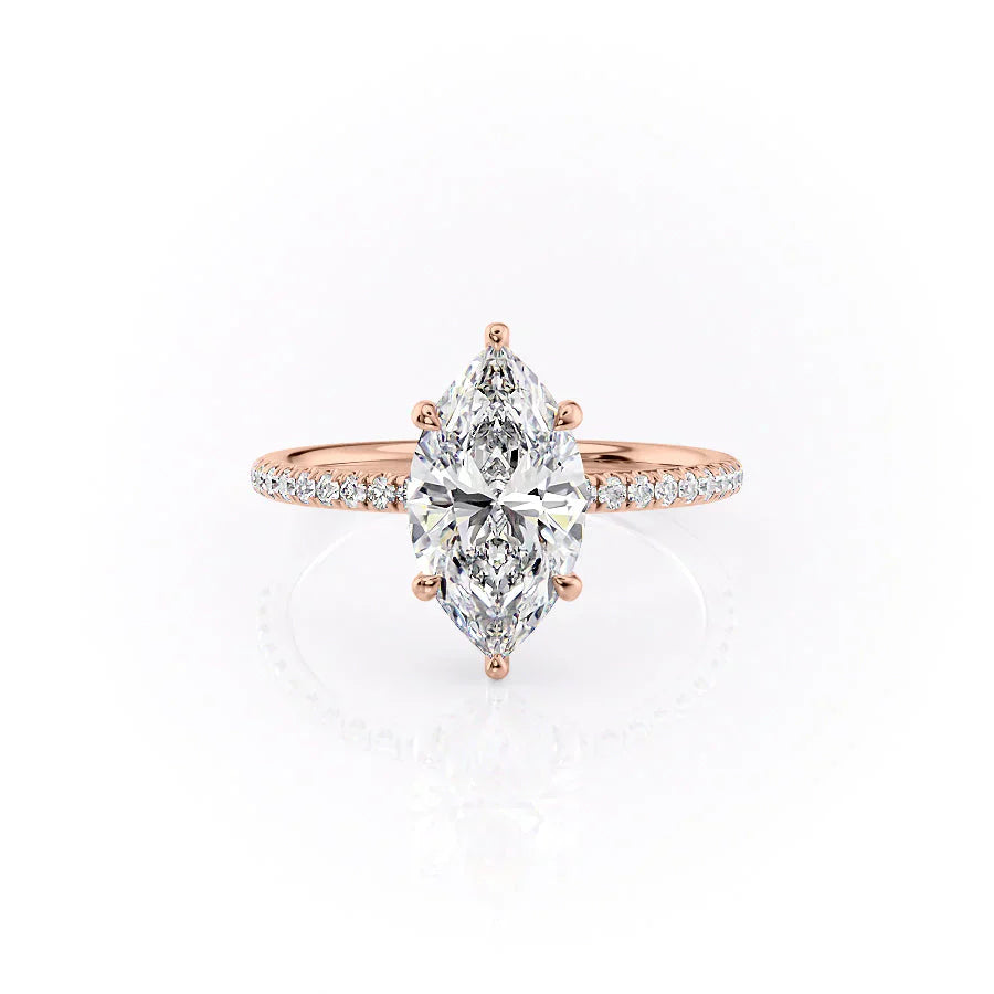 The Low Profile Kamellie Set With A 1.5 Carat Marquise Moissanite