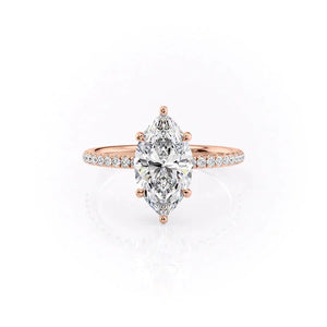 The Low Profile Kamellie Set With A 1.5 Carat Marquise Lab Diamond