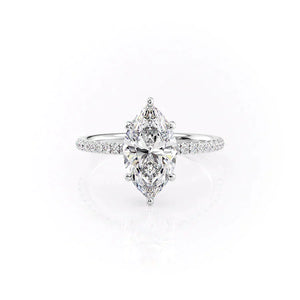 The Low Profile Kamellie Set With A 1 Carat Marquise Lab Diamond