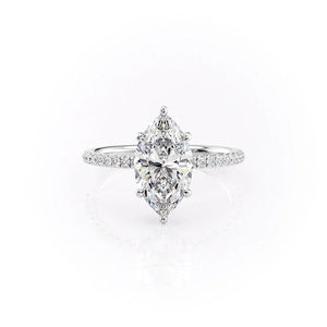 The Low Profile Kamellie Set With A Marquise Moissanite
