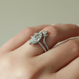 The Low Profile Kamellie Set With A 1.5 Carat Marquise Lab Diamond