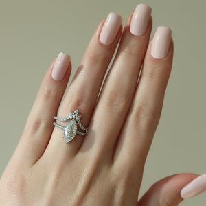 The Low Profile Kamellie Set With A 1.5 Carat Marquise Lab Diamond