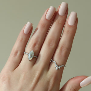 The Low Profile Kamellie Set With A 1.5 Carat Marquise Lab Diamond