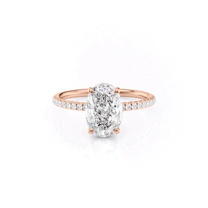The Low Profile Kamellie Set With A 3.5 Carat Oval Moissanite