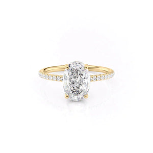The Low Profile Kamellie Set With A 2 Carat Oval Lab Diamond