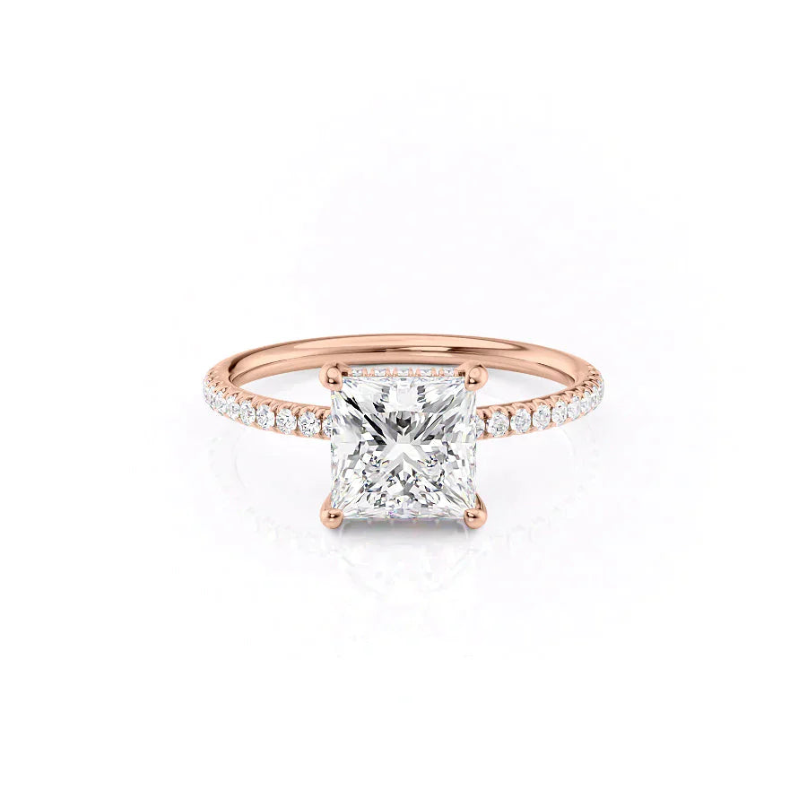 The Low Profile Kamellie Set With A 2.5 Carat Princess Moissanite