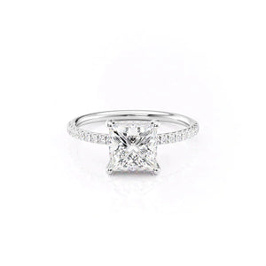 The Low Profile Kamellie Set With A 2 Carat Princess Lab Diamond