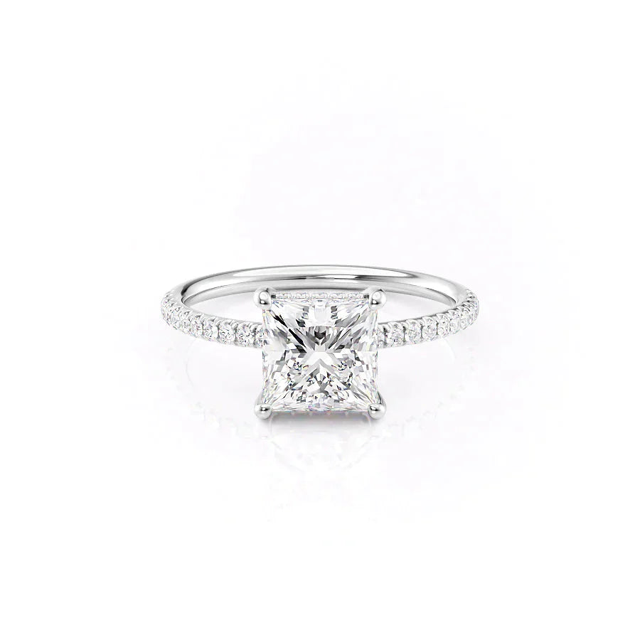 The Low Profile Kamellie Set With A 3.5 Carat Princess Moissanite