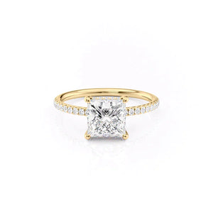 The Low Profile Kamellie Set With A 1.5 Carat Princess Lab Diamond