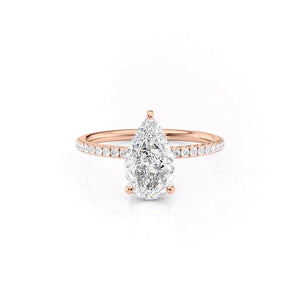 The Low Profile Kamellie Set With A 2 Carat Pear Lab Diamond