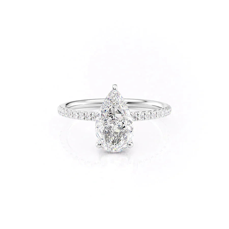 The Low Profile Kamellie Set With A 2.5 Carat Pear Lab Diamond