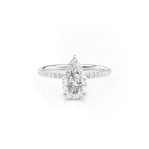 The Low Profile Kamellie Set With A 4.5 Carat Pear Moissanite