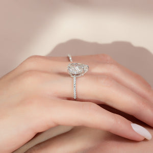 The Low Profile Kamellie Set With A 2 Carat Pear Lab Diamond
