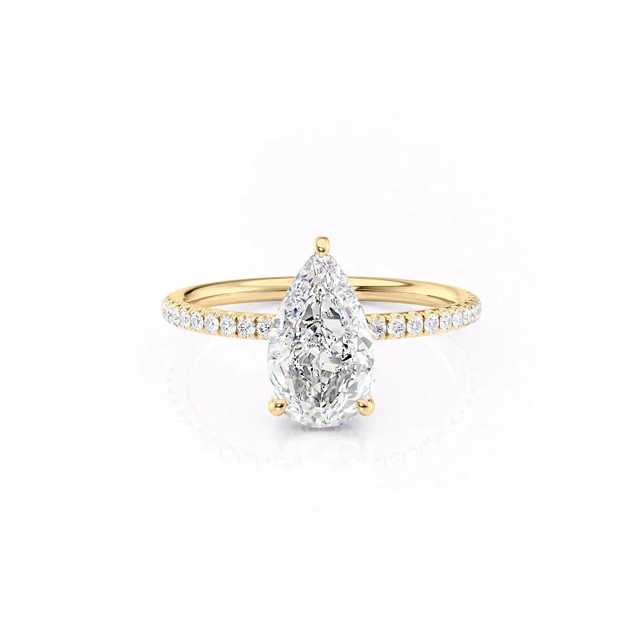 The Low Profile Kamellie Set With A 1.5 Carat Pear Lab Diamond