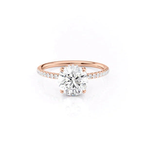 The Low Profile Kamellie Set With A 3 Carat Round Lab Diamond
