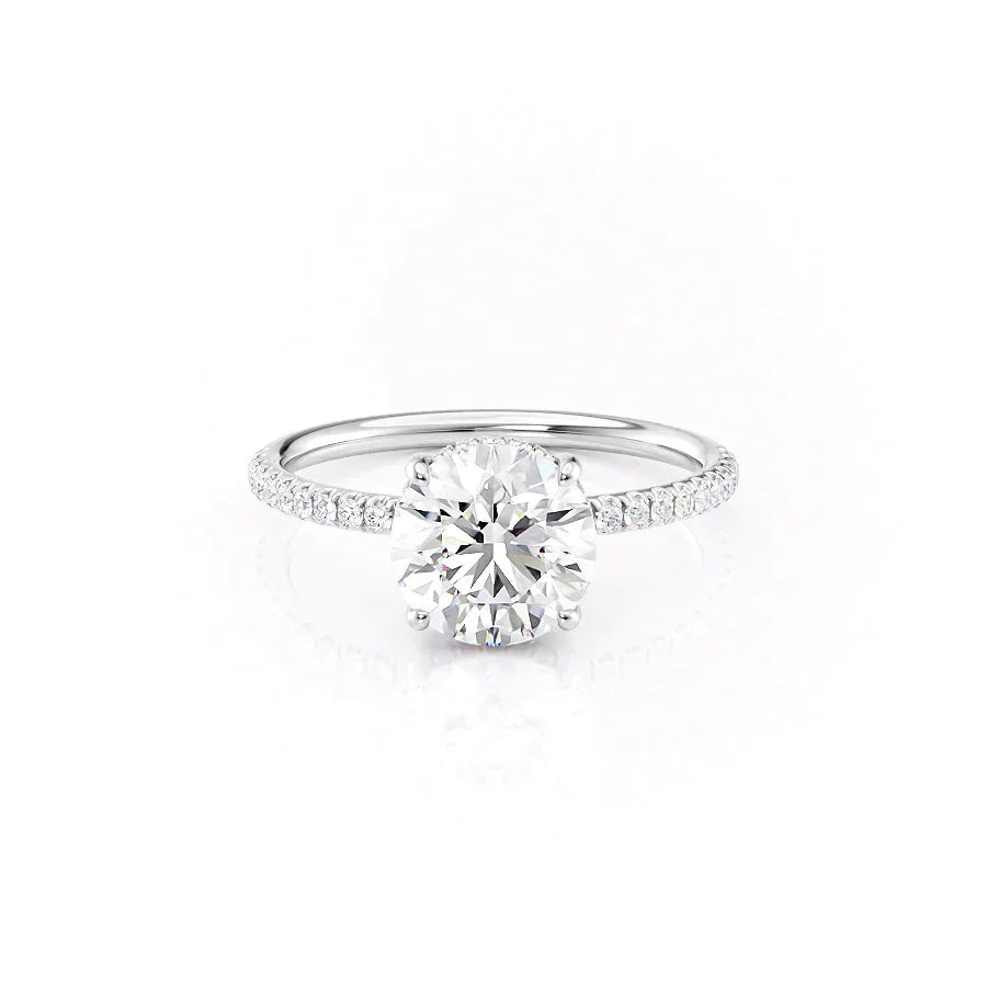 The Low Profile Kamellie Set With A 1 Carat Round Moissanite