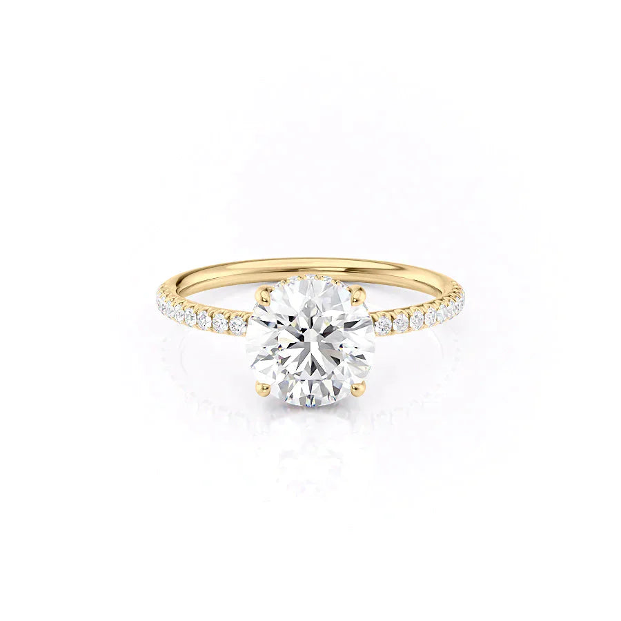 The Low Profile Kamellie Set With A 1 Carat Round Lab Diamond