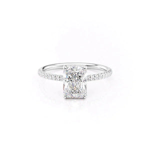 The Low Profile Kamellie Set With A 1.5 Carat Radiant Moissanite