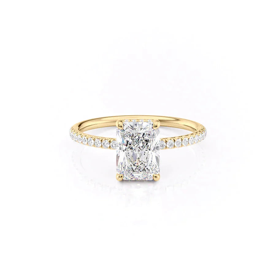 The Low Profile Kamellie Set With A 2 Carat Radiant Lab Diamond
