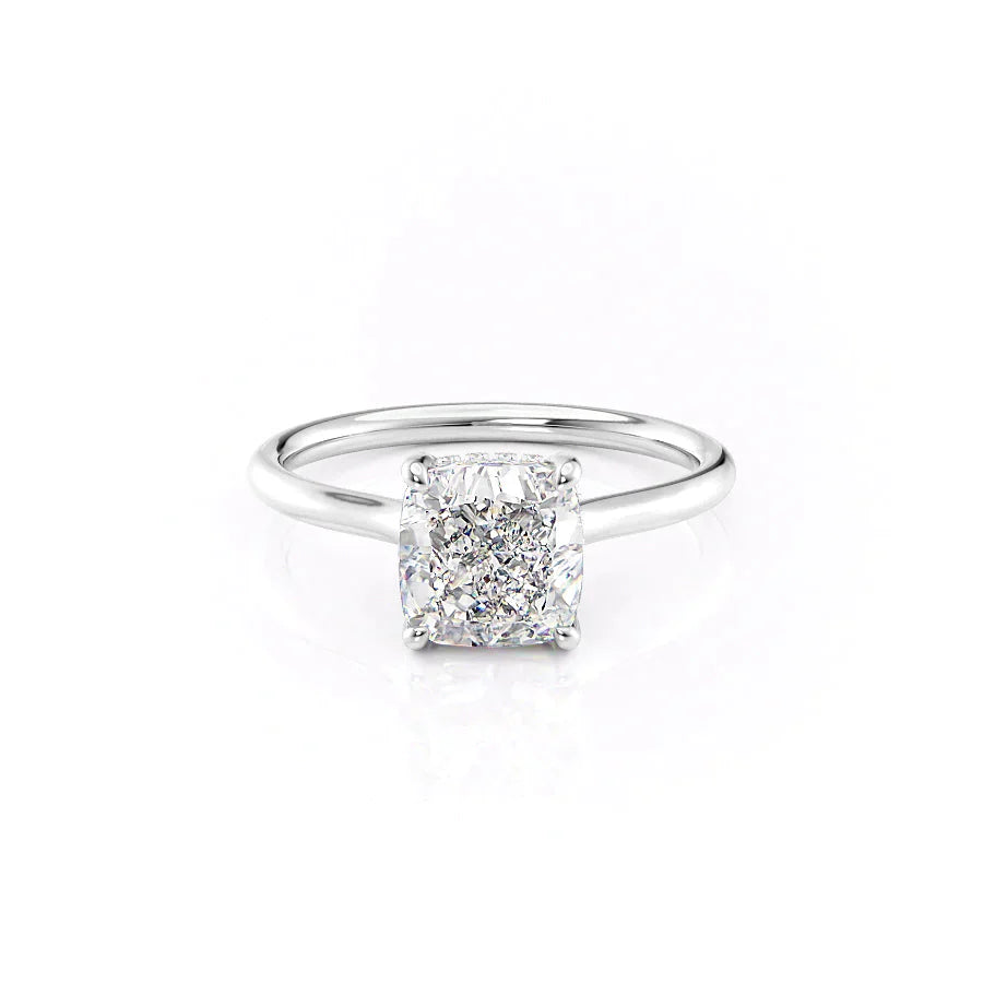 The Ellie Set With A 3 Carat Cushion Lab Diamond