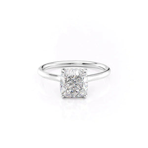 The Ellie Set With A 1.5 Carat Cushion Lab Diamond