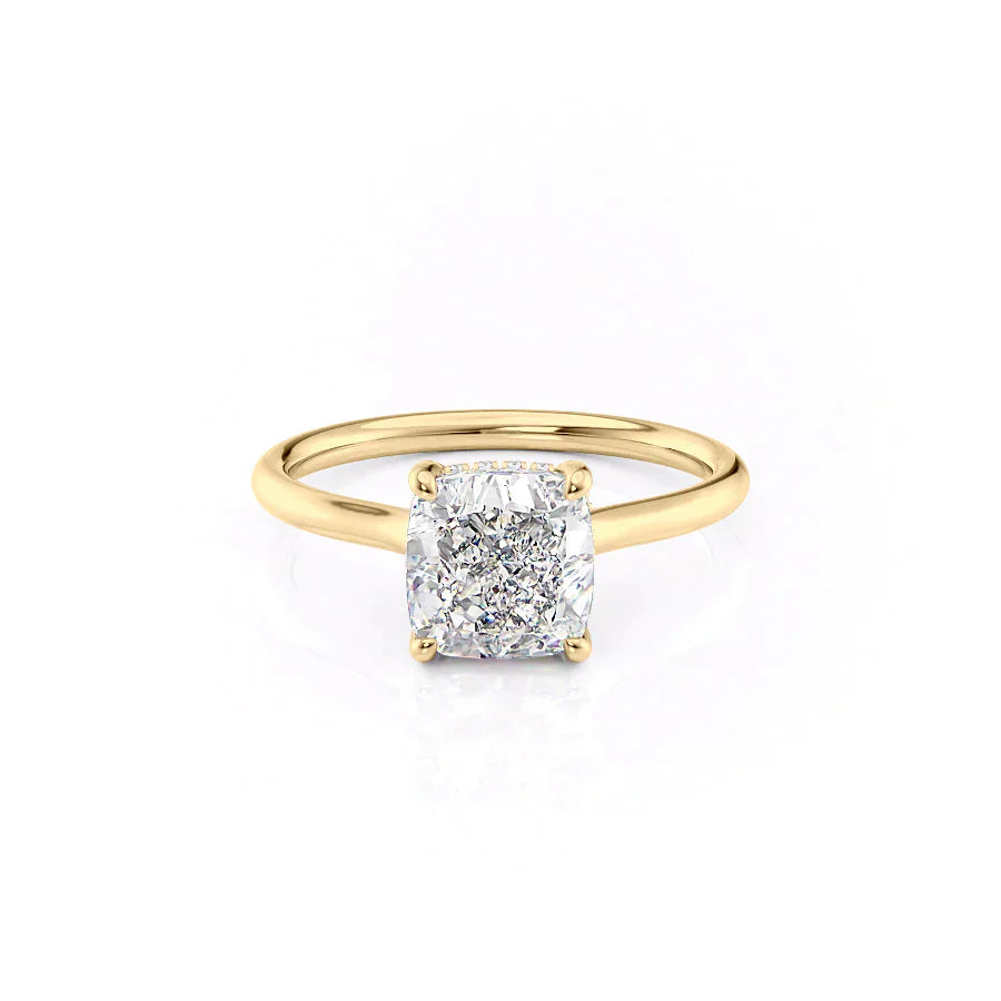The Ellie Set With A 2.5 Carat Cushion Lab Diamond