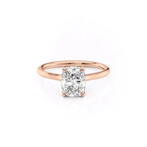The Ellie Set With A Elongated Cushion Moissanite