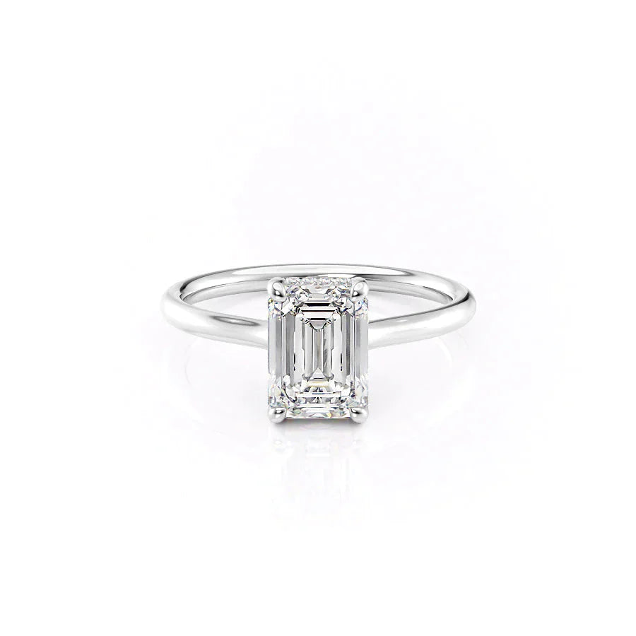 The Ellie Set With A 1 Carat Emerald Lab Diamond