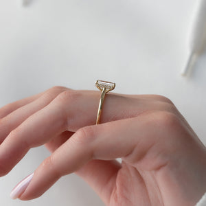 The Ellie Set With A 3 Carat Emerald Lab Diamond