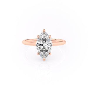 The Ellie Set With A 1.5 Carat Marquise Lab Diamond