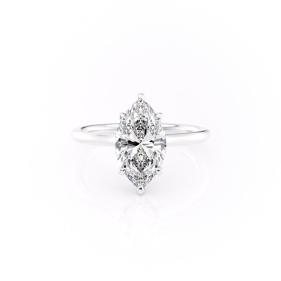 The Ellie Set With A 1 Carat Marquise Lab Diamond