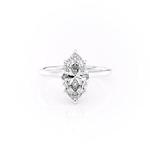The Ellie Set With A 1.5 Carat Marquise Lab Diamond