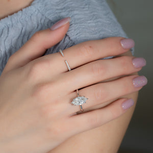 The Ellie Set With A Marquise Moissanite
