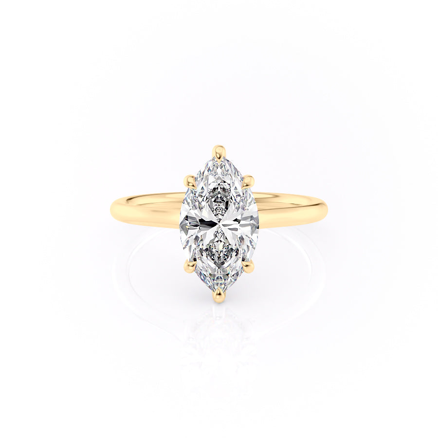 The Ellie Set With A 2.5 Carat Marquise Lab Diamond