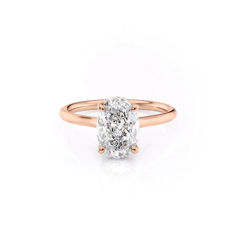 The Ellie Set With A 2 Carat Oval Lab Diamond