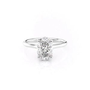 The Ellie Set With A 2 Carat Oval Lab Diamond