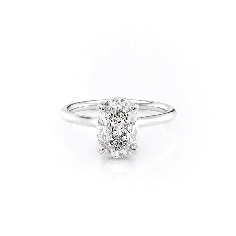 The Ellie Set With A 1.5 Carat Oval Lab Diamond