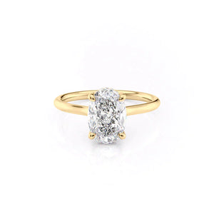 The Ellie Set With A 2 Carat Oval Lab Diamond