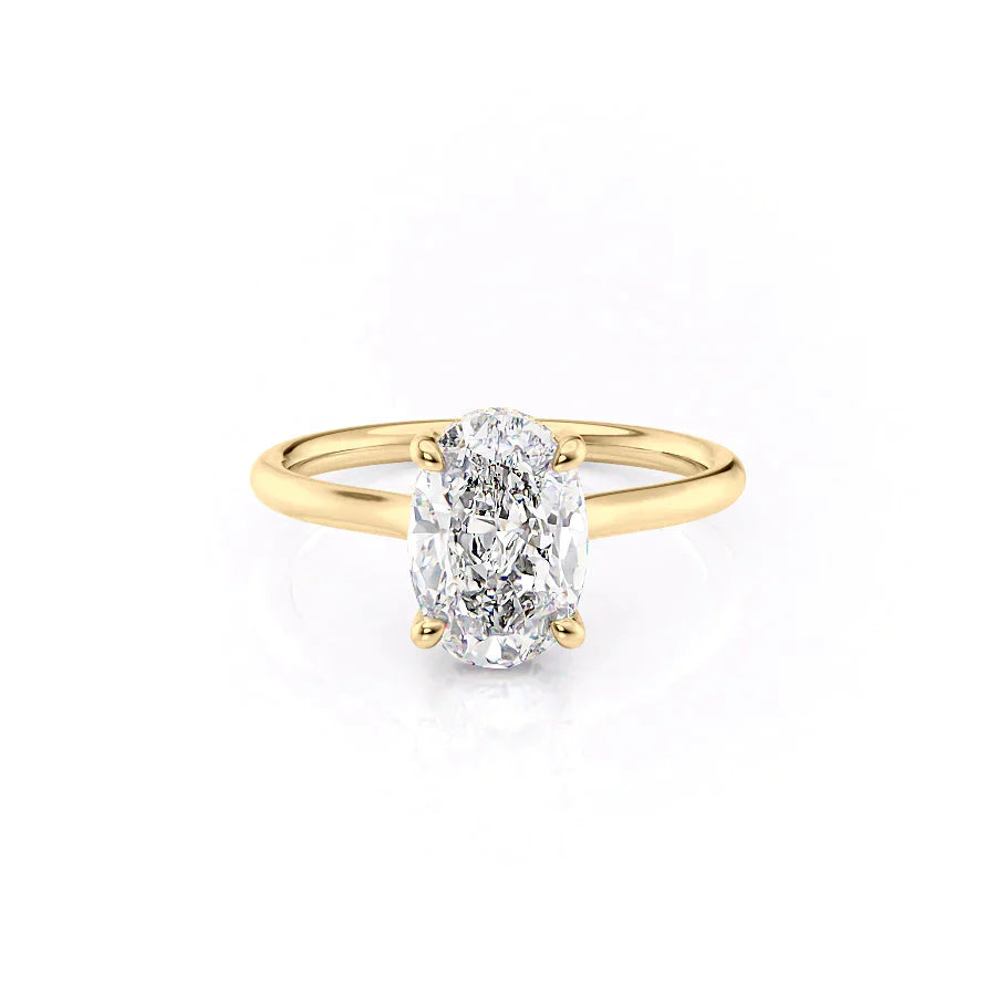 The Ellie Set With A 2.5 Carat Oval Lab Diamond