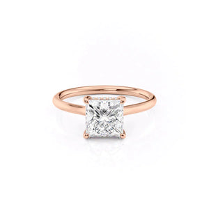 The Ellie Set With A 3 Carat Princess Lab Diamond