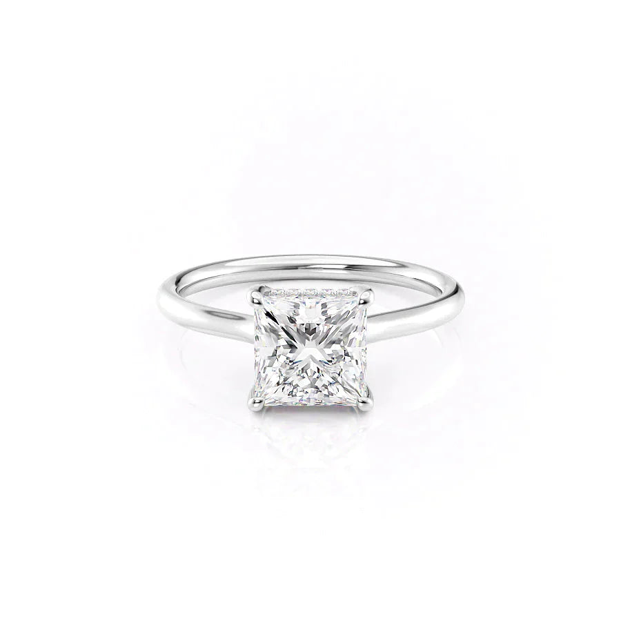The Ellie Set With A 2.5 Carat Princess Lab Diamond