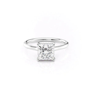 The Ellie Set With A 2.5 Carat Princess Lab Diamond