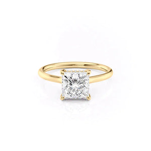 The Ellie Set With A 3 Carat Princess Lab Diamond