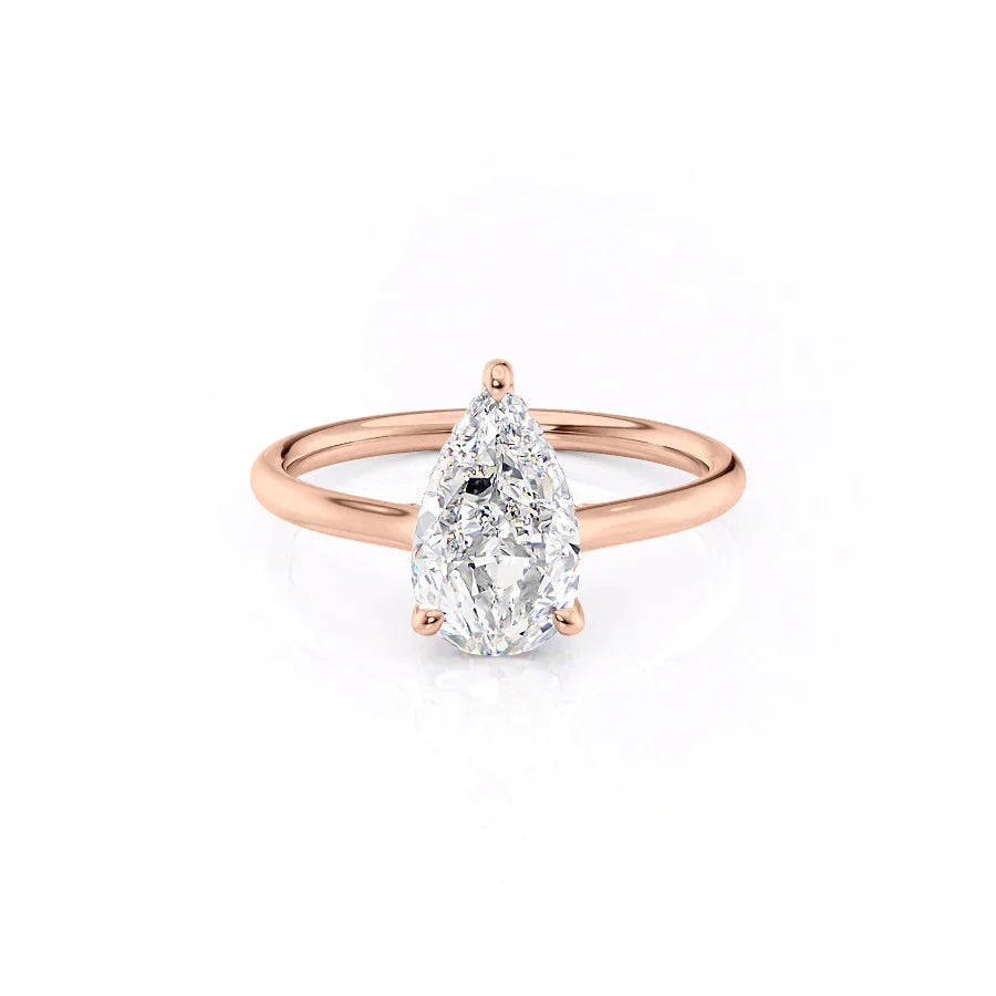 The Ellie Set With A 1.5 Carat Pear Lab Diamond